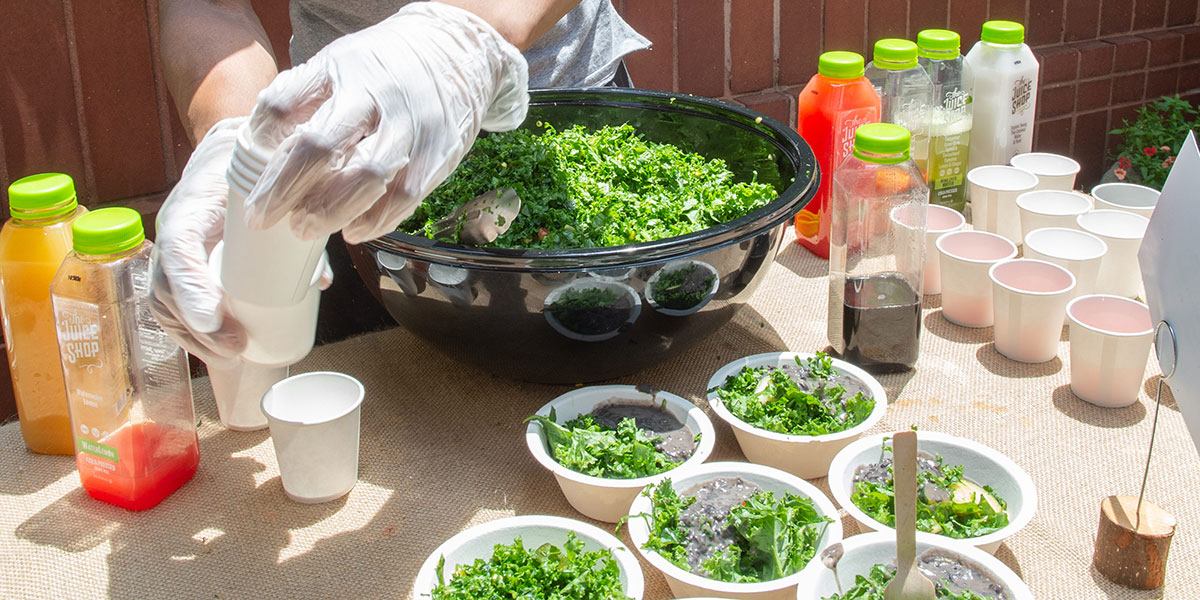 kale salad, the juice shop, how to make a kale salad