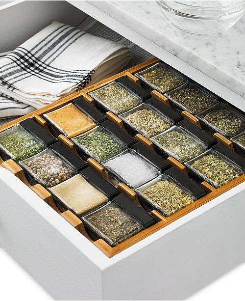 cube spice rack, organization, drawer, pantry