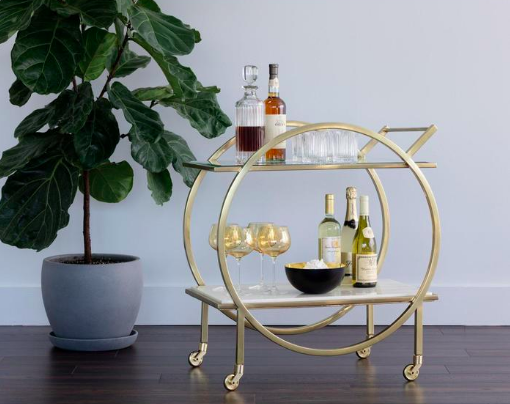 france & son artemis bar cart, circular design, furniture ideas