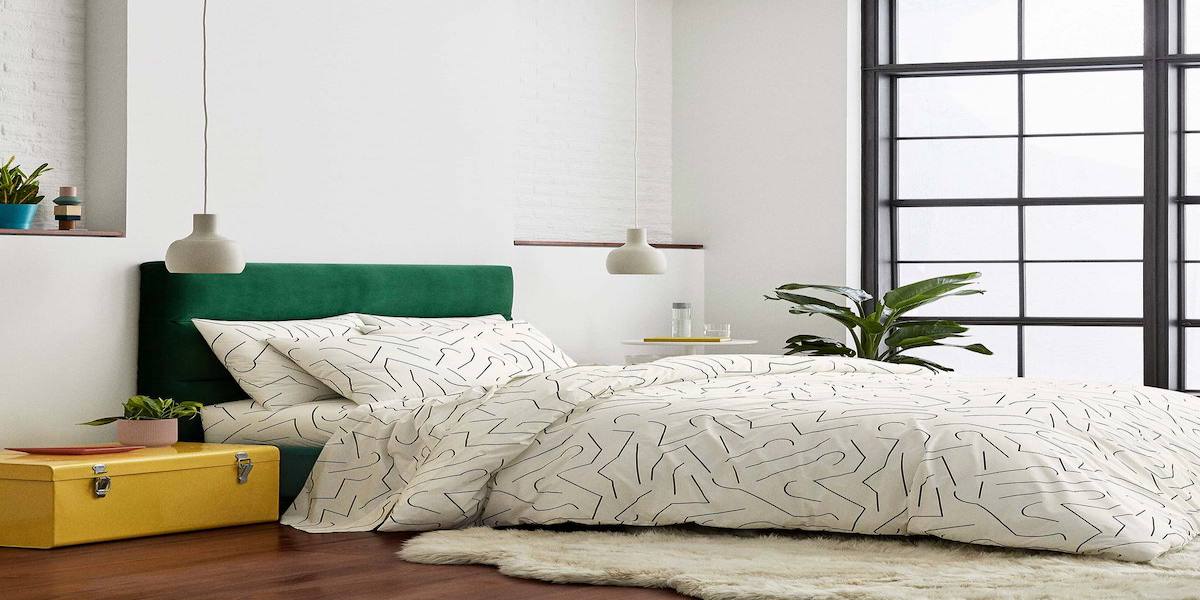brooklinen, floor bed, mattress, pillow art