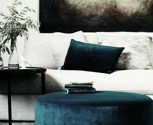 Banarsi Designs, blue sofa, velvet sofa, blue and white velvet