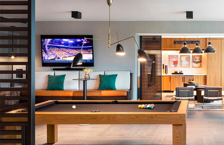 one hill south, one hill south game room, game room, game room design