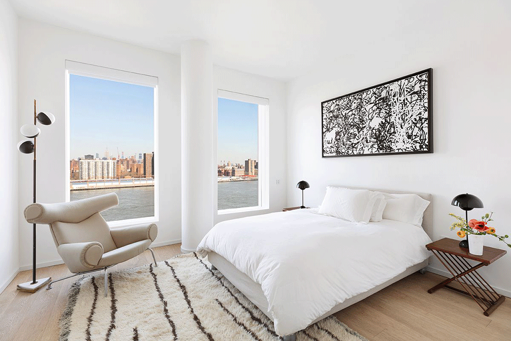 Mr. Chow apartment, guest bedroom, brooklyn penthouse