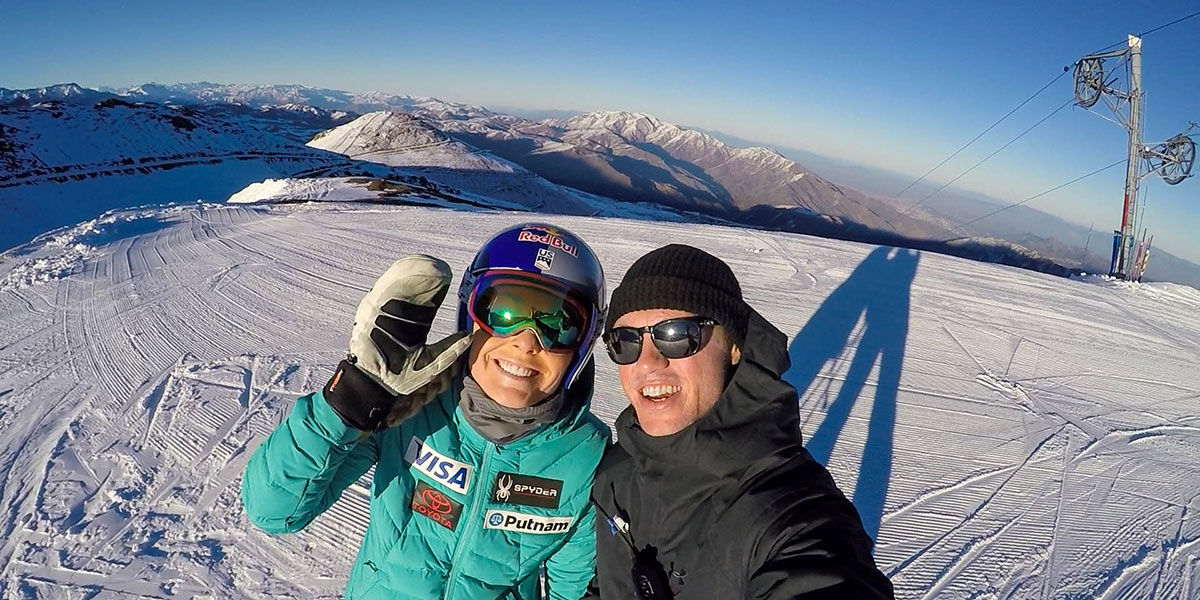 Alex Bunt and Lindsey Vonn, Lindsey Vonn on the slopes